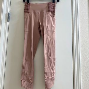 Pink velvet leggings, Free People